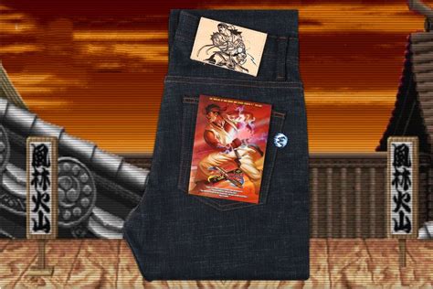 Hypebeast Comimage Naked Famous Capcom Street Fighter Jeans Black Pipe Entretenimento