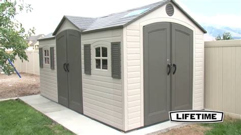 Lifetime 15x8 Ft Storage Shed Kit Dual Entry 60079 KitSuperStore