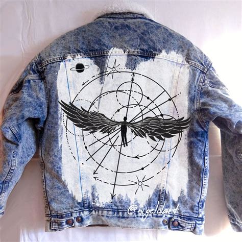 Джинсовая куртка. Джинсовка с рисунком – заказать на Ярмарке Мастеров ...