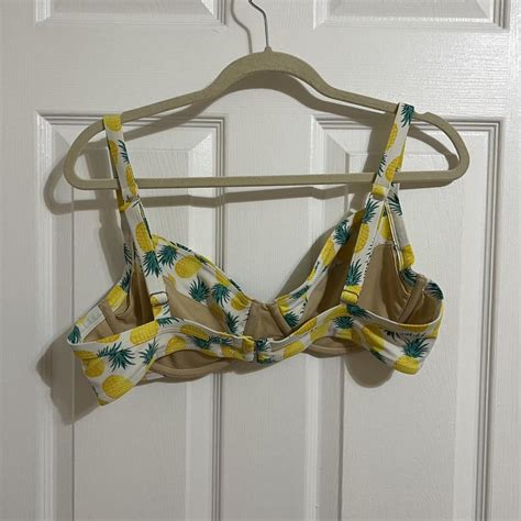 Old Navy Pineapple Underwire Bikini Top Xl Oldnavy Depop