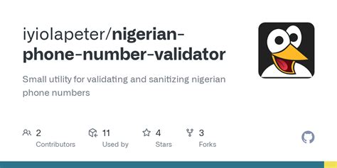 Github Iyiolapeternigerian Phone Number Validator Small Utility For