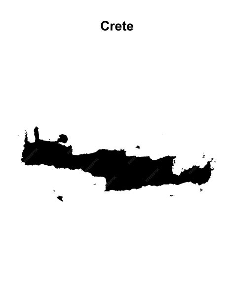 Premium Vector Crete Outline Map