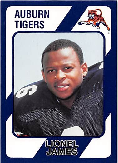 Lionel James Football Card (Auburn Tigers) 1989 Collegiate Collection #131