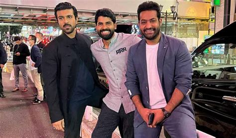 Love For Rrr” Ram Charan Drops Picture With Ss Rajamouli Jr Ntr From