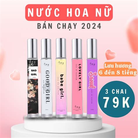 COMBO Nước Hoa Nữ AMY Good Girl Babe Girl Lovely Girl Sweet Lưu hương đến Tiếng