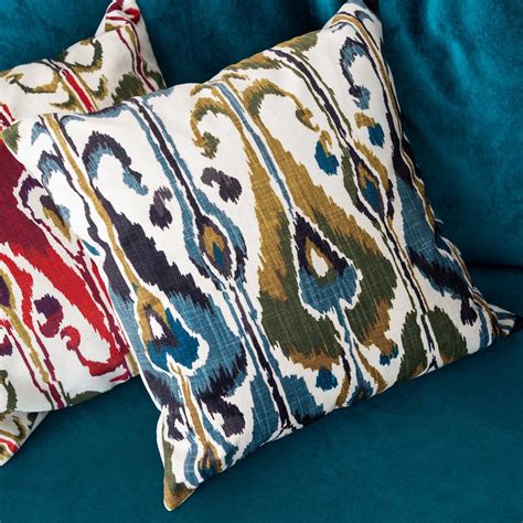 Декоративная подушка квадратная 45х45 см сине-зеленая "Кьярина ...