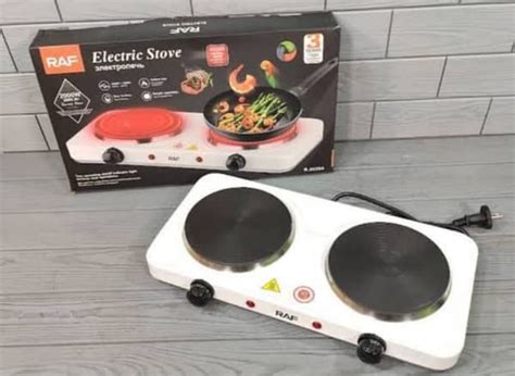 Electric Stove Double For Cooking Hot Plate Heat Up In Just Mins Easy To Clean W