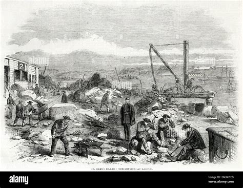 Chatham Prison Riots The Convicts At Labour 1861 Stock Photo Alamy