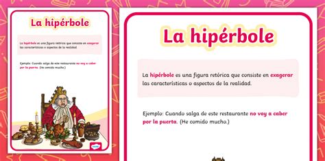 Hipérbole E Falacias - Póster informativo: La hipérbole (teacher made) - Twinkl