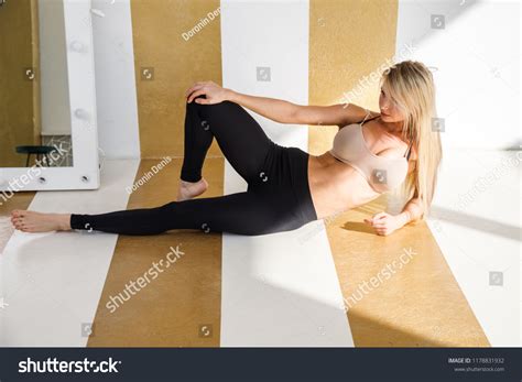 Beautiful Girl Sexy Fitness Blonde Posing Stock Photo Shutterstock
