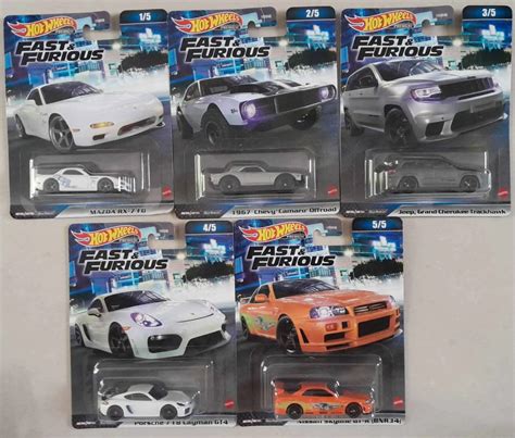 Hot Wheels Premium Pop Culture Set Fast Furious Velozes E Furiosos Minis Universo Hot