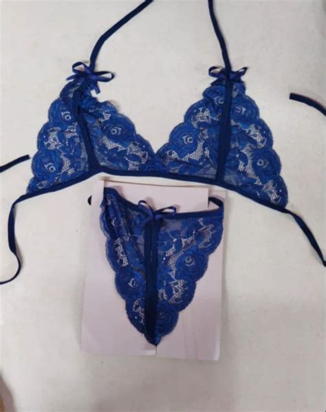 Lace Women Blue Lycra Lingerie Set At Best Price In New Delhi ID