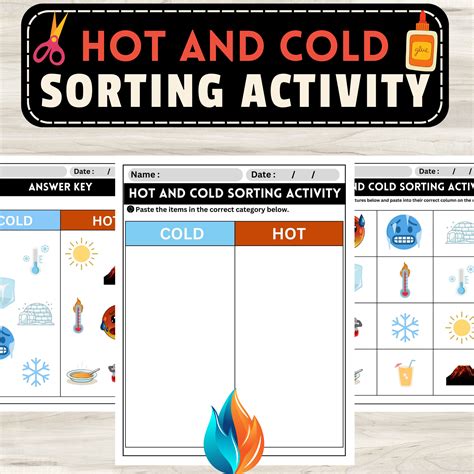 Hot And Cold Sorting Activity Exploring Opposites Through Sensory Awareness Made By Teachers