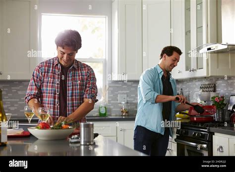 Gay Couple Cooking Together Hi Res Stock Photography And Images Alamy