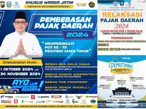 Catat Pemutihan Pajak Kendaraan Berlaku Mulai 1 Oktober Di 3 Provinsi