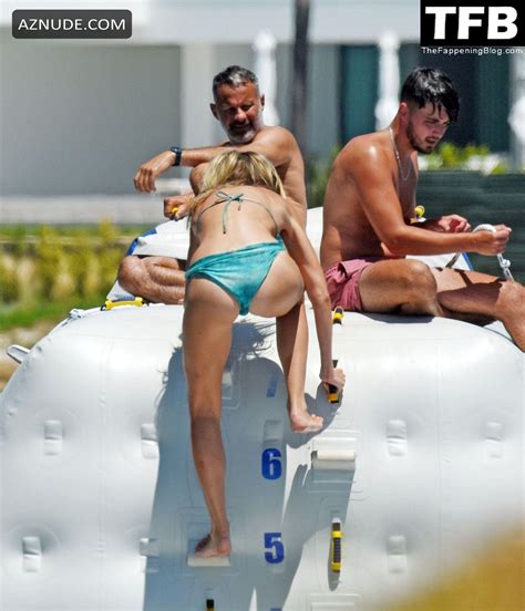 Zara Charles Sexy Seen Flaunting Her Hot Bikini Body At The Beach In Portugal AZNude