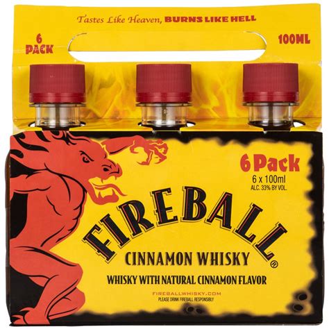 Fireball Cinnamon Whisky 6pk 100ml Garden Grocer