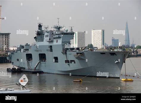 Hms Ocean Moored At Greenwich Stock Photo Alamy