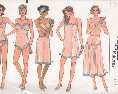 Vogue 9765 1980s Misses Lingerie Pattern Slip Camisole Teddy Etsy