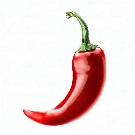 Premium Photo Realistic Red Hot Natural Chili Pepper Isolated Image With Shadow Vector