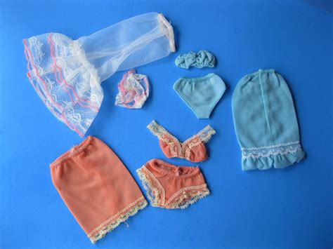 Vintage Barbie Doll Mod Lingerie Set Slip Bra Panties Lot Best Buy Clothes