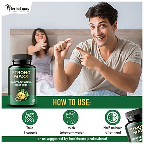 Buy Herbal Max Strong Maxx Horny Goat Weed Maca Root Extract