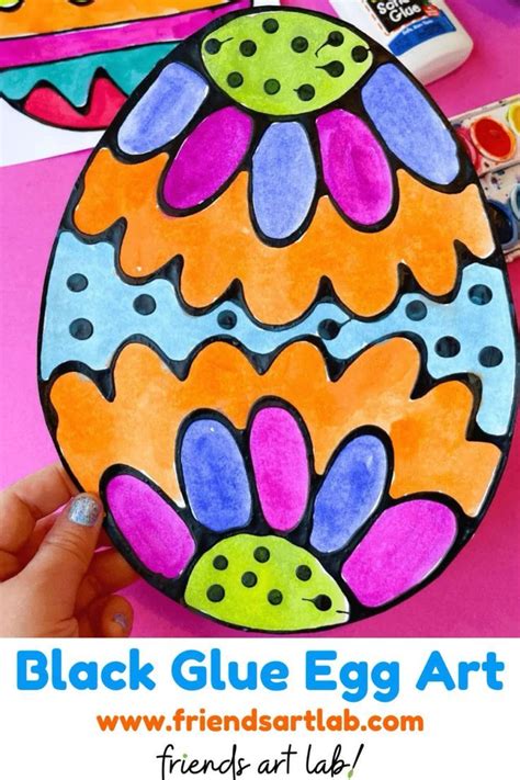 Black Glue Eggs Easter Art Project For Kids Video Video In 2024