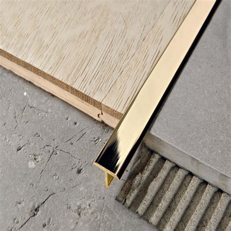 Т образный профиль(порог) латунный полированный 20 мм 2,7м PCROL 209 ...