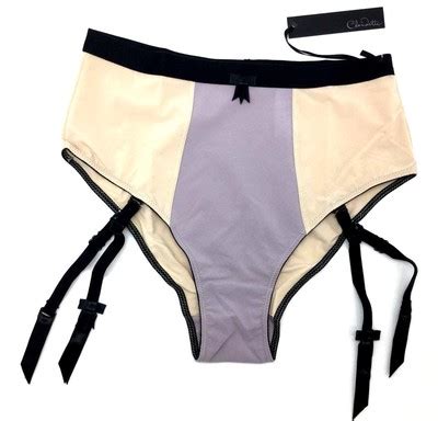 Claudette Sophia Retro Hi Cut Brief Garter Panties Lingerie Pin Up Candid Mauve EBay