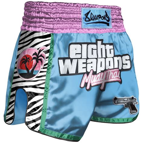 8 Weapons Kickboxing Muay Thai Shorts Miami Thai Fightwear Shop Europe