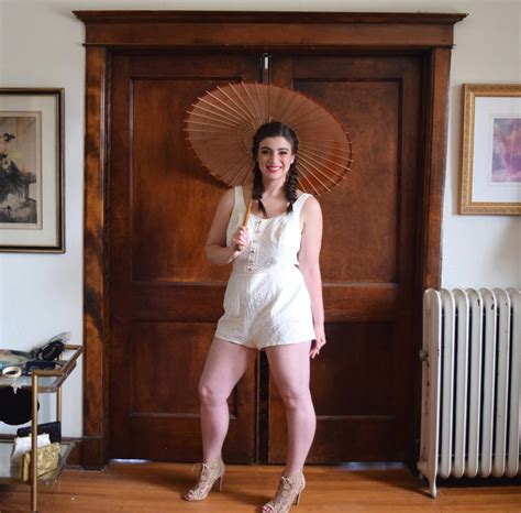 50s Playsuit 50s Swimsuit Mid Century Swimsuit White Swimsuit