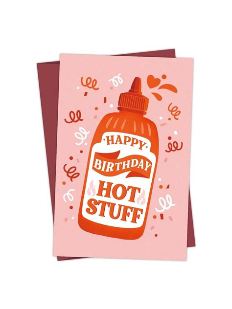 Pc Happy Birthday Hot Stuff Birthday Card Funny Birthday Card For Boyfriend Girlfriend Husband
