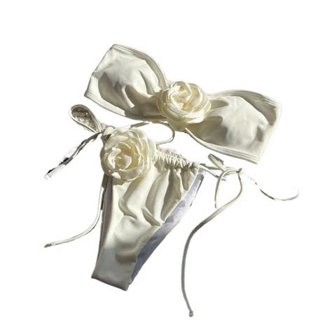Bandeau Floral Micro Bikini Sexy Women Swimsuits Female Swimwear Bikini Set Brazilian
