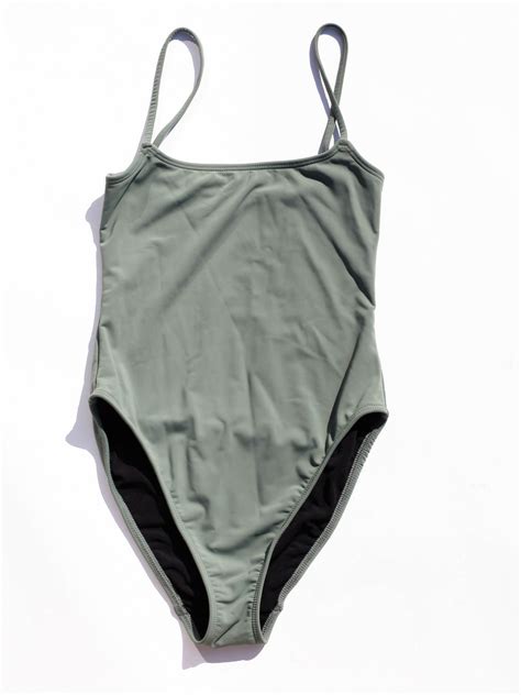 NU SWIM - Curve Straight One Piece Swimsuit - Mineral Green | Lined