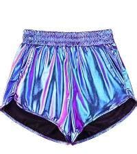 Perfashion Women S Metallic Shorts Summer Sparkly Hot Outfit Shiny Short Pants At Amazon Womens