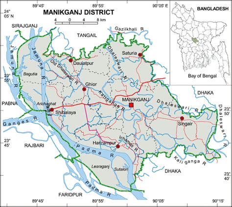 Maps Of Bangladesh Manikganj District
