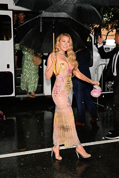 Blake Lively Borrows Britney Spearss 2002 Versace Dress for the It