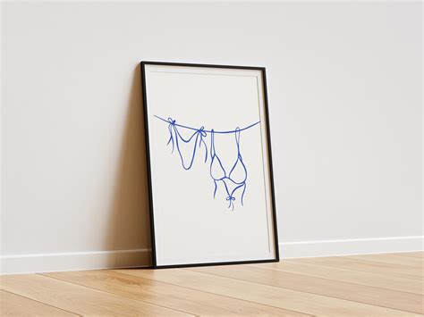 Blue Bikini Print Blue Preppy Prints Coastal Cowgirl Print Coastal Cowgirl Wall Art Coastal