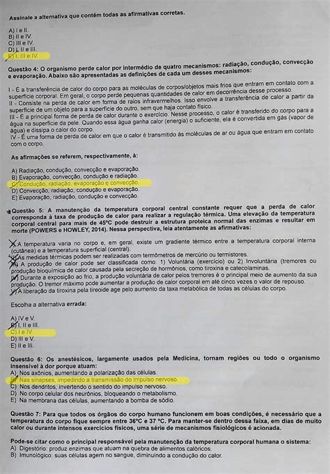 Provas De Anatomia Com Gabarito