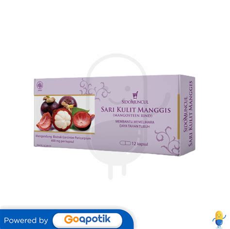 Sidomuncul Sari Kulit Manggis Box 12 Kaplet Kegunaan Efek Samping