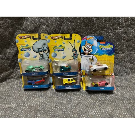 Jual Hot Wheels Squarepants Spongebob Squidward Plankton Sandy Cheeks Second Bekas Shopee