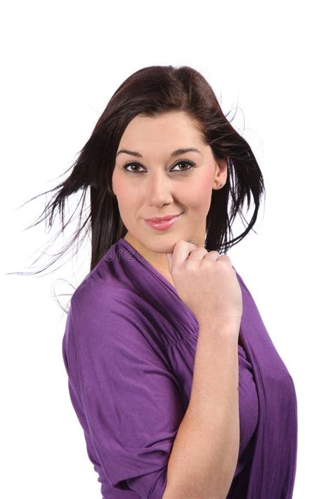 Lovely Brunette Woman Stock Image Image Of Cute Long