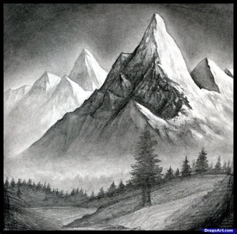 Desenhos De Paisagens Preto E Branco