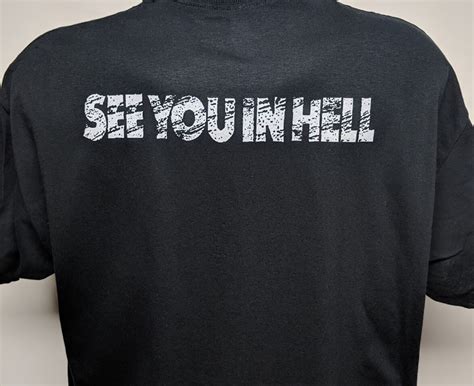 See You In Hell T Shirt And Motorcycle Shirts