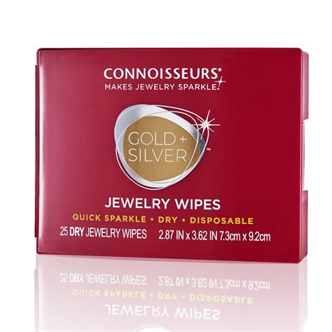 Connoisseurs Jewelry Cleaning Wipes, Dry Disposable Wipes, Polish and