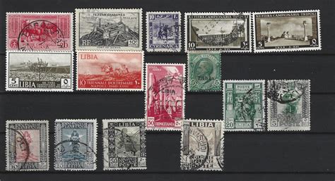 Libya 1920s 1940s Postage Stamps X 15 Vintage Libyan Stamp Collection