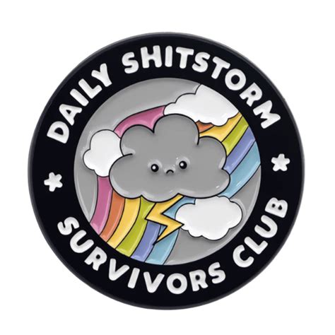 przypinka daily shitstorm survivors club pin emaliowany godstoyspl