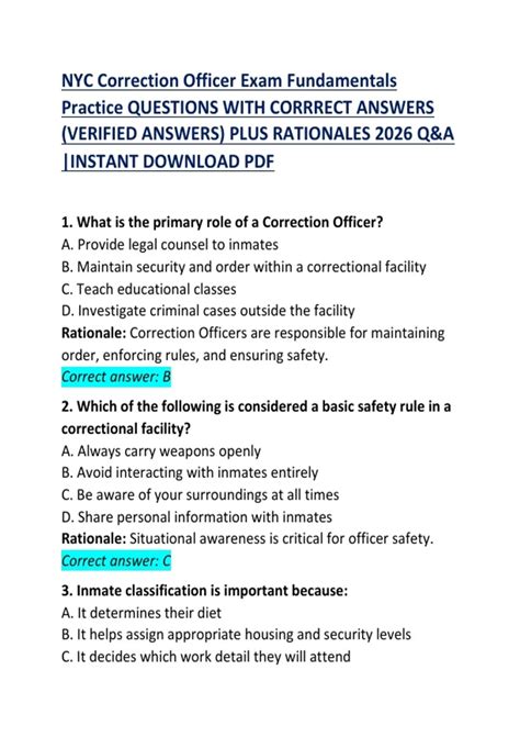 Nyc Correction Officer Exam 2022
