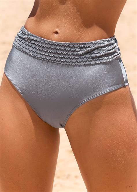 Mid Waisted Stretch Grey Bikini Bottom Rosewe Usd
