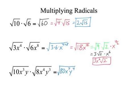 Multiplying Square Roots YouTube